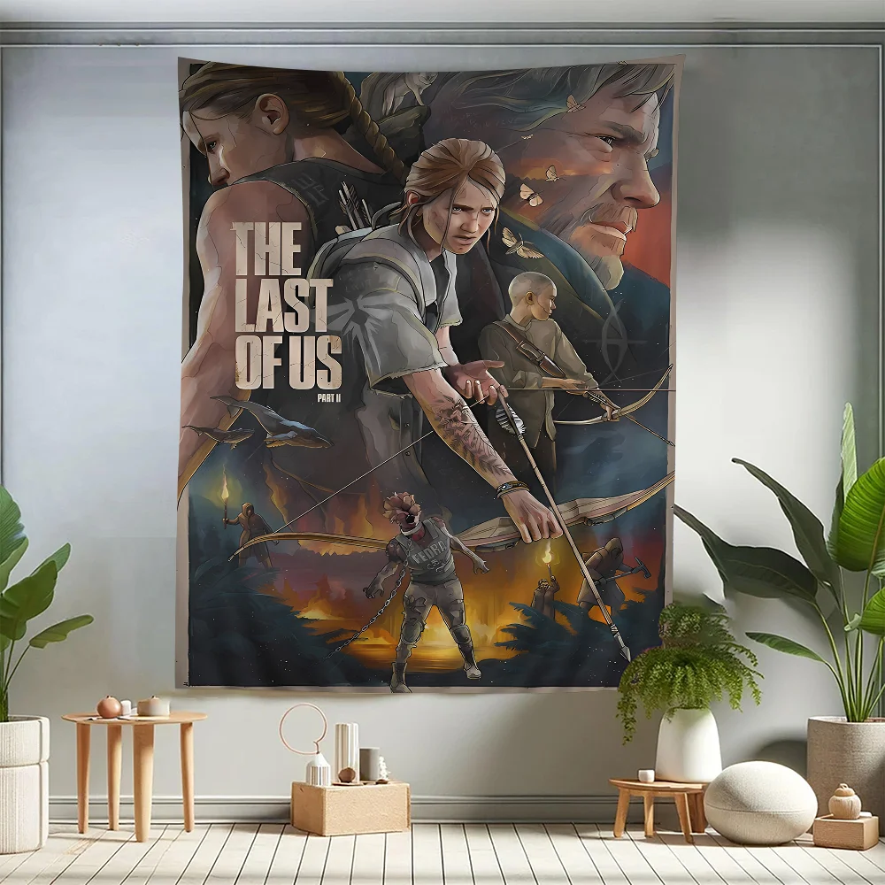 Game The Last Of Us Cartoon Tapestry Wall Hanging Decoration Household Home Decor