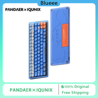 PANDAERxIQUNIX Low Profile Mechanical Keyboard Aluminium Alloy Tri Mode Customized RGB Hot Swap Game Keyboard PC Accessories