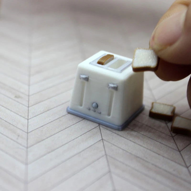 1:12 ตุ๊กตาเครื่องปิ้งขนมปังกาต้มน้ําจําลอง Dollhouse Miniature เฟอร์นิเจอร์ห้องครัวตกแต่งเด็กแกล้งทําเป็นเล่นของเล่น