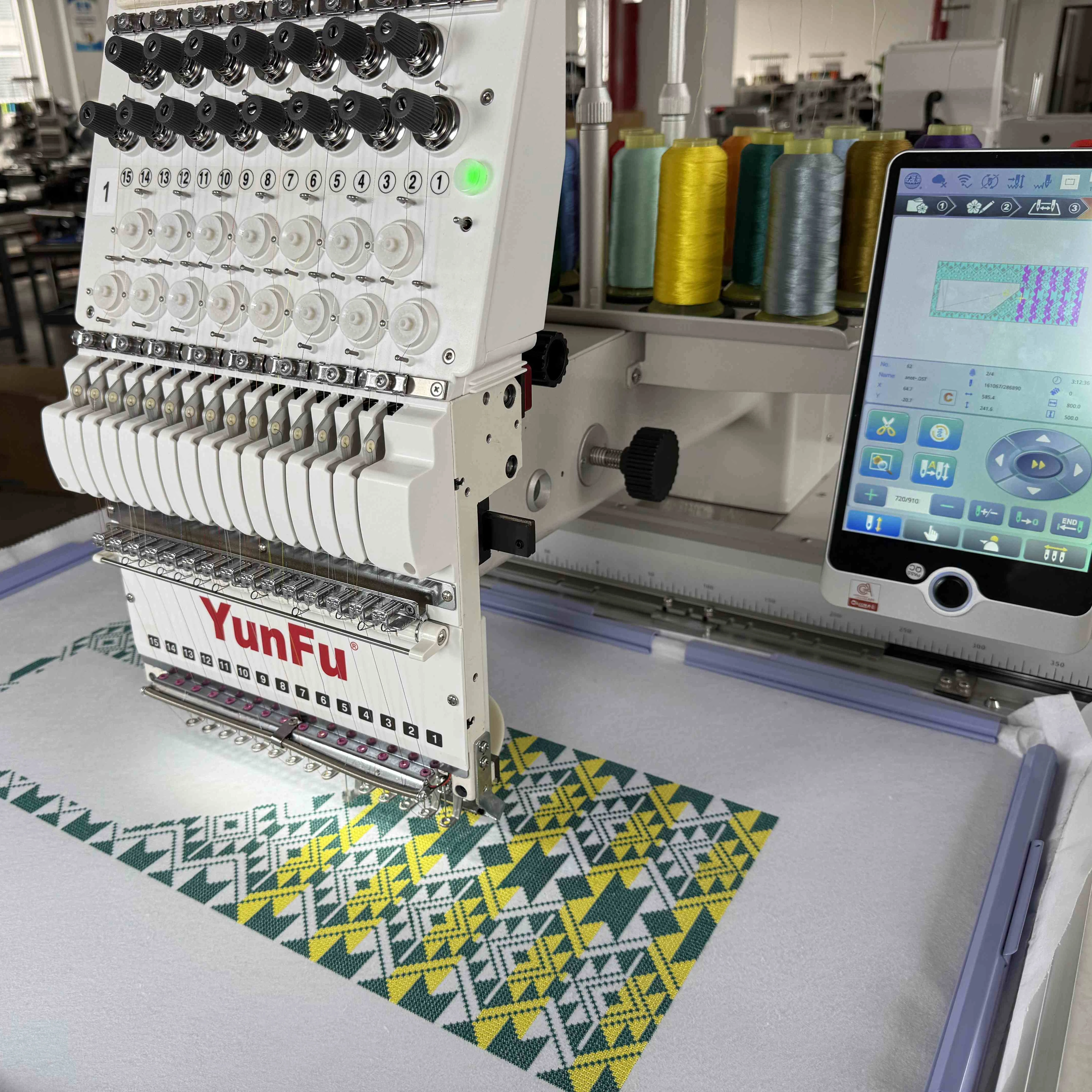 DDP Home Use 12 Needle Single Head Computer Embroidery Machine Used Condition Automatic Tajima SWF Motor Dahao A15