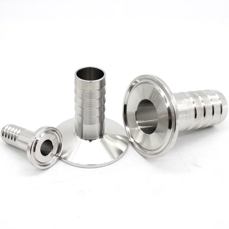 Free Shipping  OD 8MM-51MM Stainless Steel SS304 SS316L Sanitary Hose Barb Pipe Fitting Ferrule OD 50.5mm-64mm fit Tri Clamp