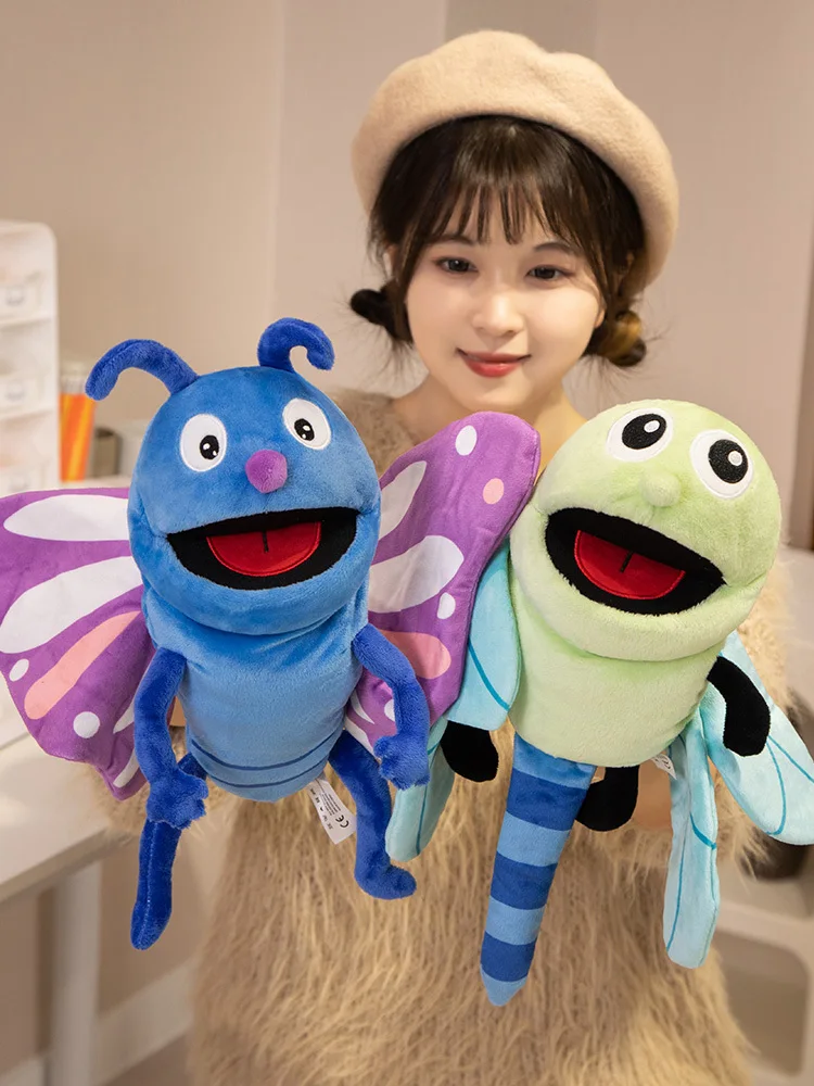 Handpuppen Kinderspielzeug Plüsch Insekten Tier Raupe Marienkäfer Handpuppen Puppe Familie Geschichtenerzählen Rollenspiel Fingerspielzeug – Detail 15