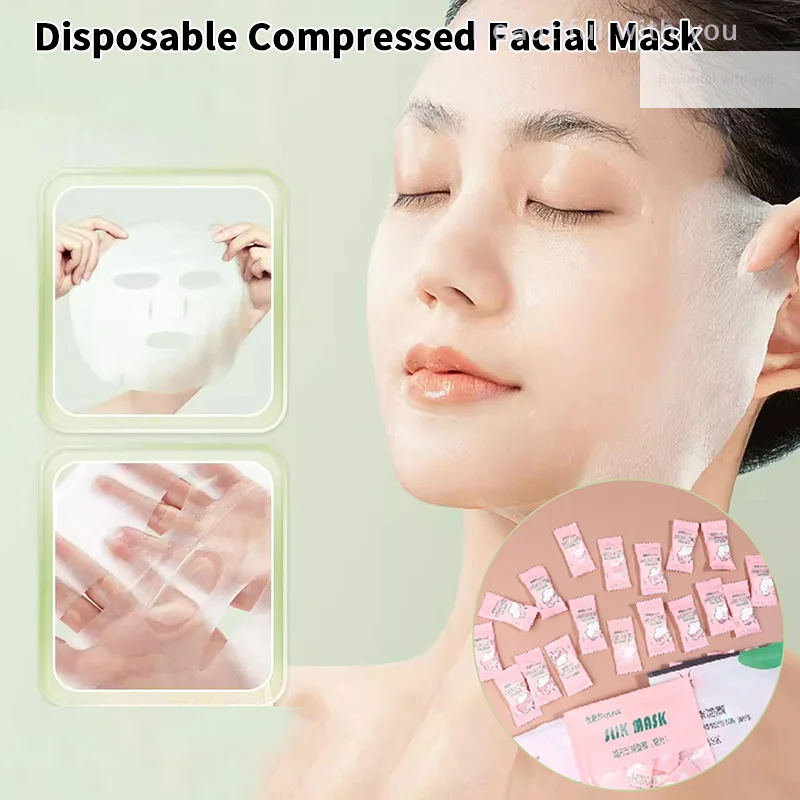 جديد كاندي المتاح قناع الوجه المضغوط 20/50/100 قطعة قناع الوجه منشفة الوجه عملة ملفوفة الأنسجة ورقة العناية بالبشرة الحرير/القطن