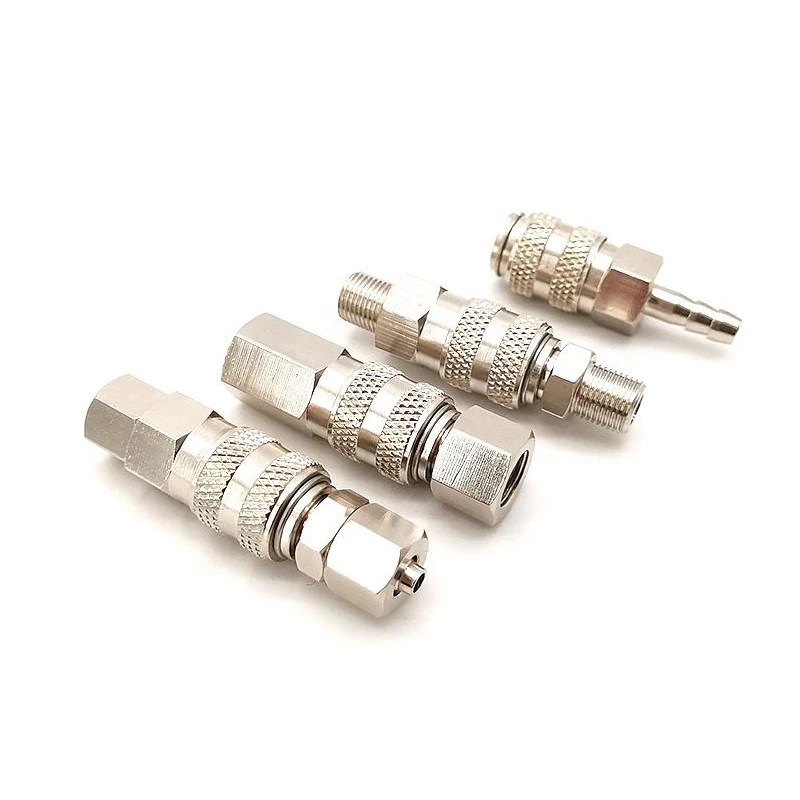 

Custom CNC Machining Pneumatic Fittings Air Quick Coupler Stainless Steel Pneumatic Quick Disconnect Coupling