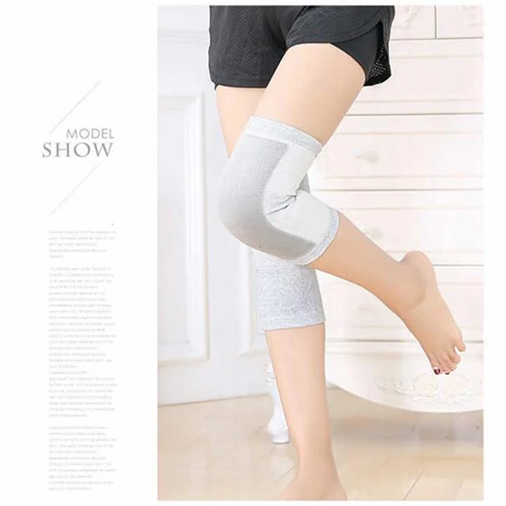 

1Pair Outdoor Sports Knee Pad Grey L Size Comfortable Running Kneelet Warm Support for Men Women Comfortable