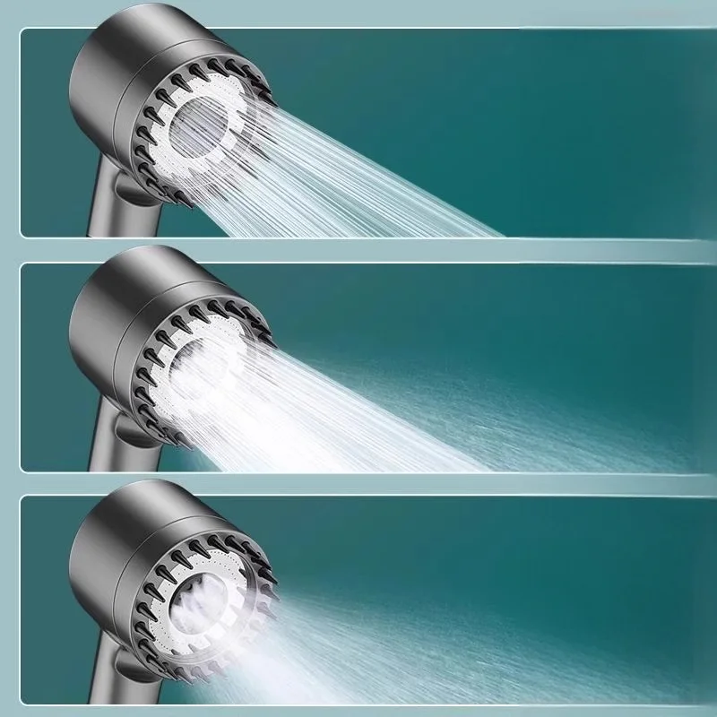 Three Speed Adjustable Shower Head Portable Handheld Massage Shower Filter High Pressure Water Saving Bathroom Accessories