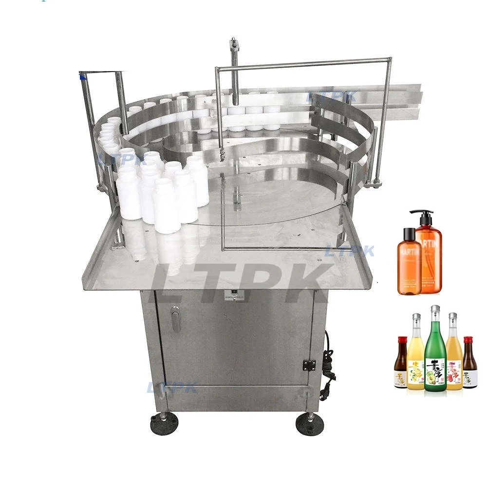 

LT-800/1000 Round Plastic Glass Bottle Rotary Unscrambler Jar Orientation Sorting Turntable Feeding Dispensing Organizer Machine