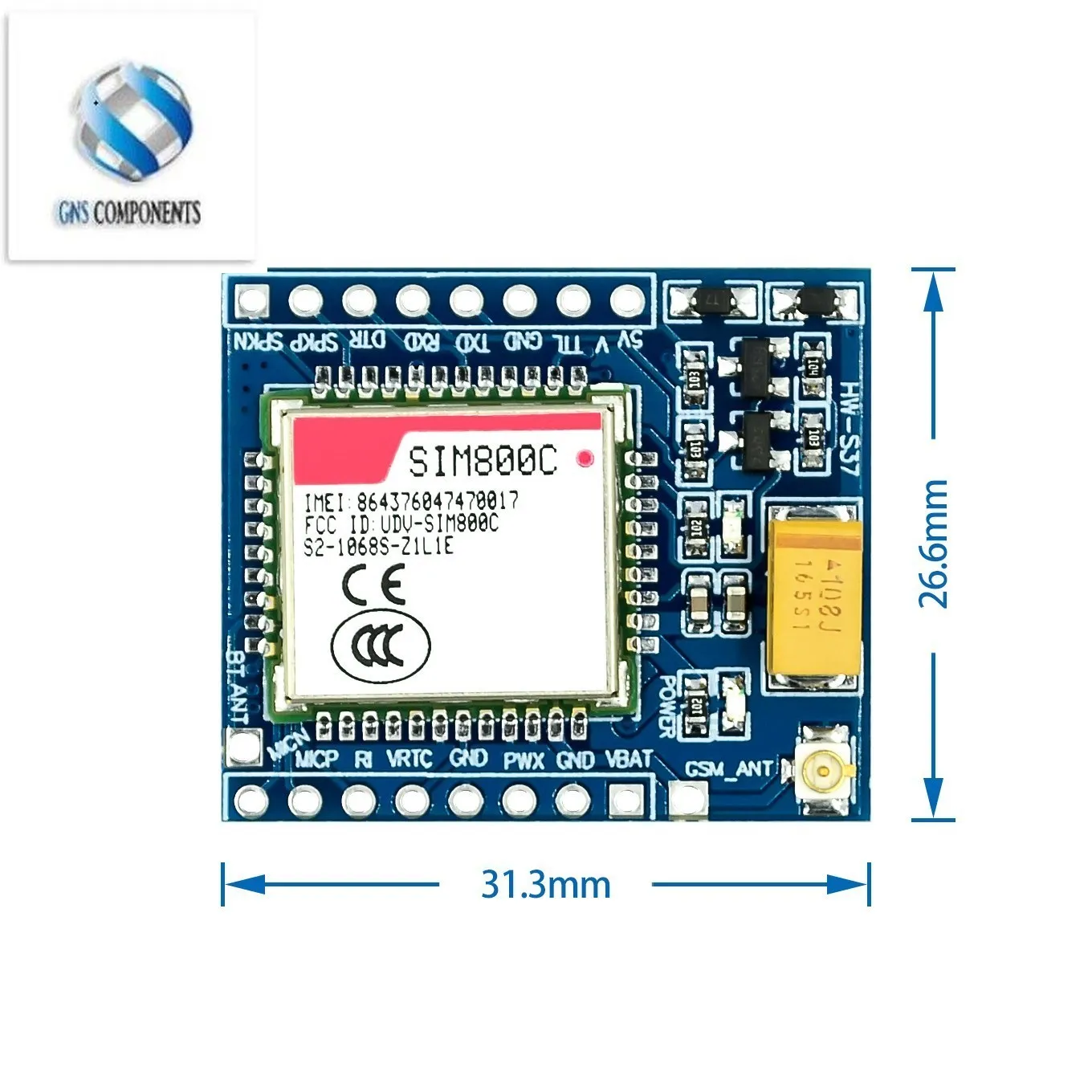 5V 3.3V SIM800C GSM GPRS Electronic PCB Board Module TTL Development Board IPEX With for Bluetooth TTS STM32 For Arduino C51