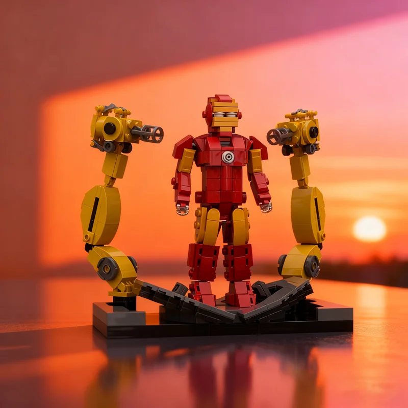 

458pcs MOC Miniland Dioramas 6 Iron Manned Super Model Building blocks Construction Assemble Christmas gifts DIY idea toys Kids