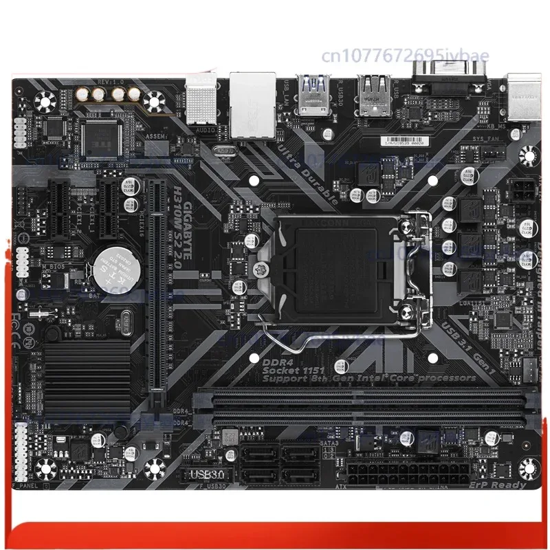 لجيجابايت H310M S2 2.0 VGA LGA1151 32GB DDR4 8/9th Gen اللوحة الأم اختبار موافق