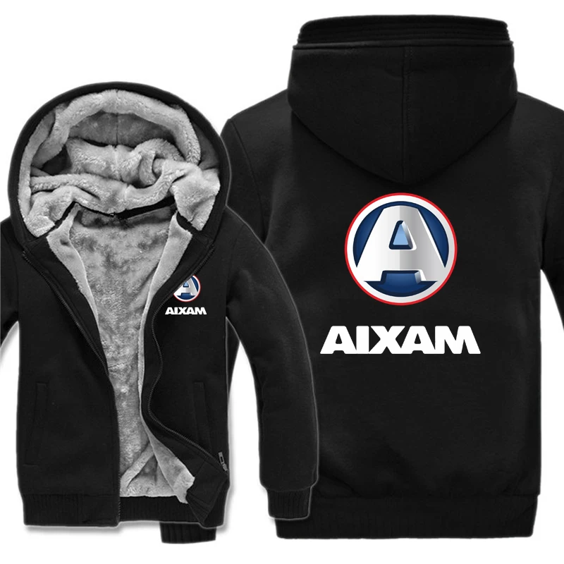 Winter Aixam Hoodies Zipper Thick Unisex Aixam Sweatshirt Man Warm Coat Fleece Streetwear Jacket