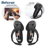 Silicone Handle Protective Cover For Meta Quest 3S/Quest 3 Anti-collision Adjustable Controller Grips Csae With Battery Cover