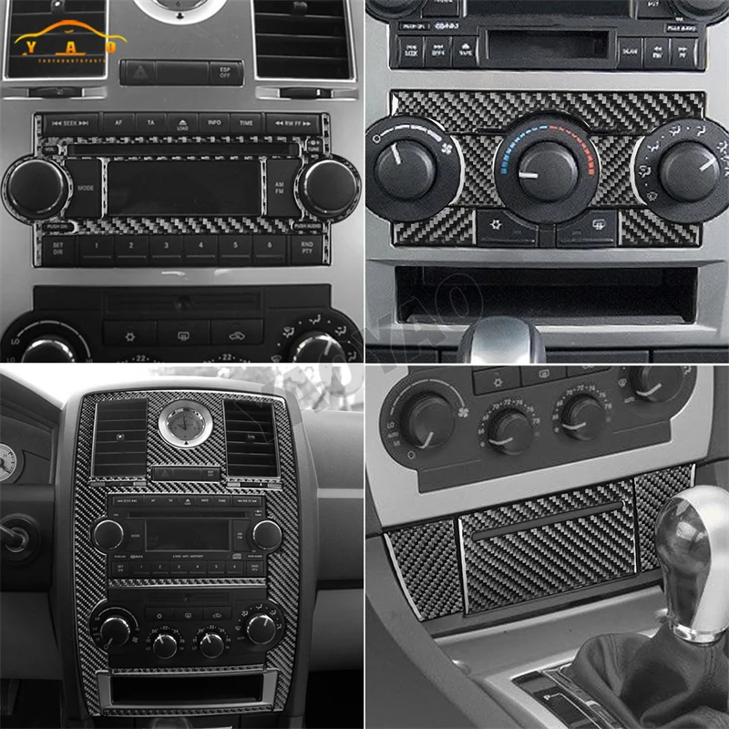 

Car Sticker For Chrysler 300 300C 2005 2006 2007 2008 2009 2010 Center Air Vent Frame Panel Decorative Trim Accessories