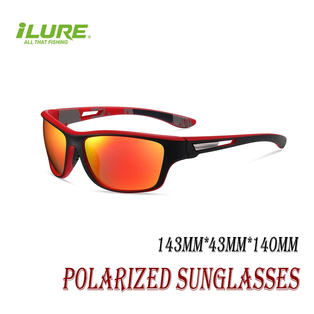 ILURE Luxury Polarized Fishing Sunglasses Driving Shades Streamline Male Outdoor Sports Concise Fashion HD Travel Lens Function