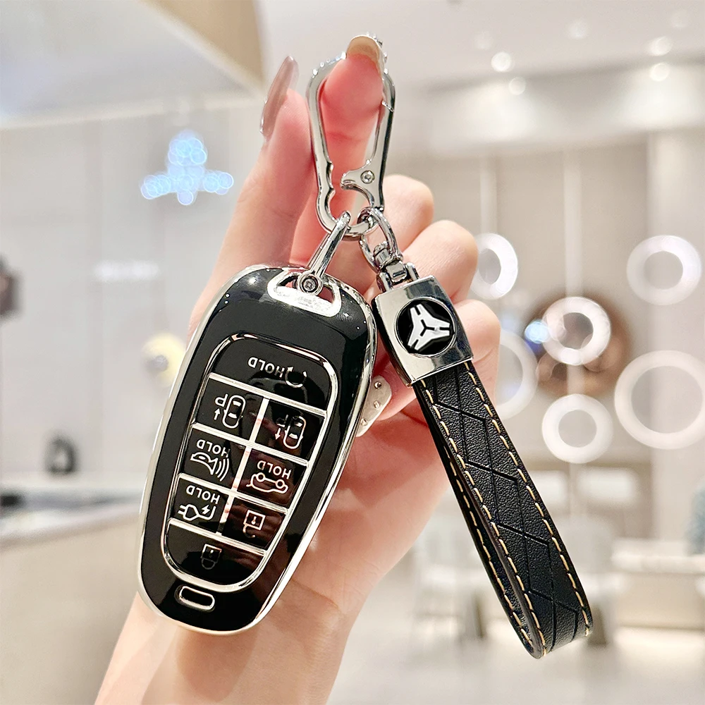 Für Hyundai Sonata Sel Ev 6 Ev 8 IONIQ 5 NEXO Tucson Sonata 2020 Grandeur 2020 Sonata Limited 8-Tasten TPU Autoschlüssel-Schutzhülle