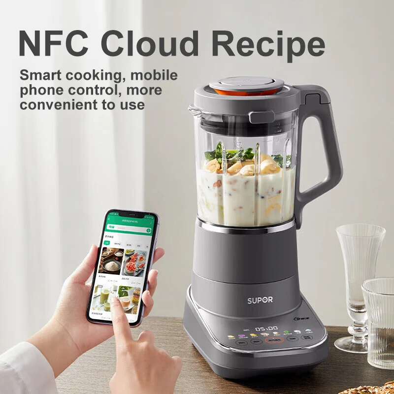 SUPOR Smart Food Blender 1750ML NFC Cloud Recipe Mixer High Temperature Steam Cleaning Soymilk Machine 220V Home Appliances