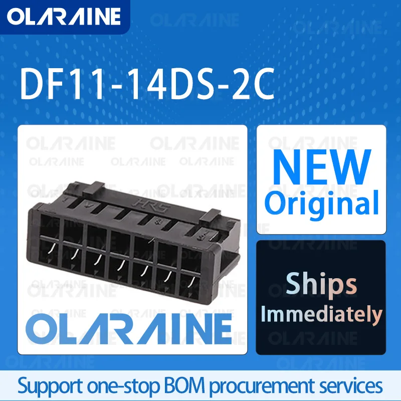 

50/200/500Pcs DF11-14DS-2C 100% brand new and original IC chip Connectors Headers and Wire Housings 14 Position 2 A