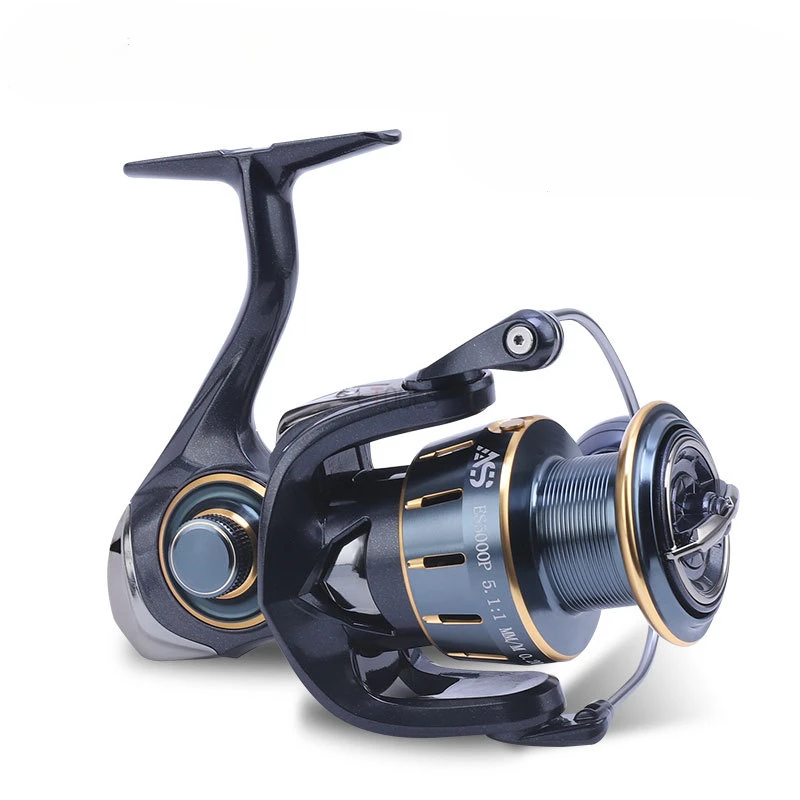 Imagem -02 - Metal Far Long Cast Spinning Reel Água Salgada Barco Fishing Reel Brass Gear 10kg Força de Freio Ratio 5.1:1 Tamanho 3000 5000 7000 Novo