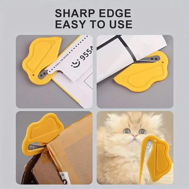 3 Pcs of Colorful Plastic Letter Opening Knife Unpacking Carton Tools