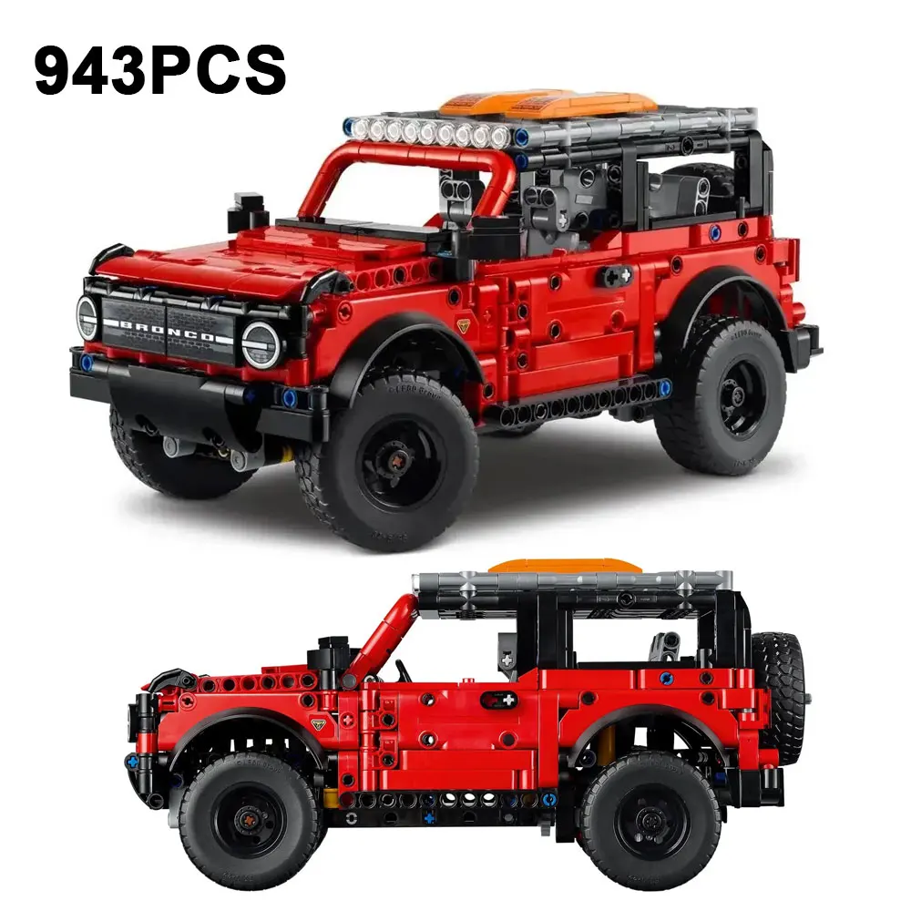 

943 шт. технические внедорожные V6 Bronco автомобильные строительные блоки MOC собрать кирпичи внедорожник игрушка в подарок для детей и взрослых