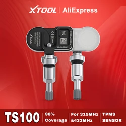 XTOOL TS100 TPMS Sensor Tools Tire Pressure Monitor Programming Sensor 433 & 315MHZ TPMS Sensor Tire Repair Scanner