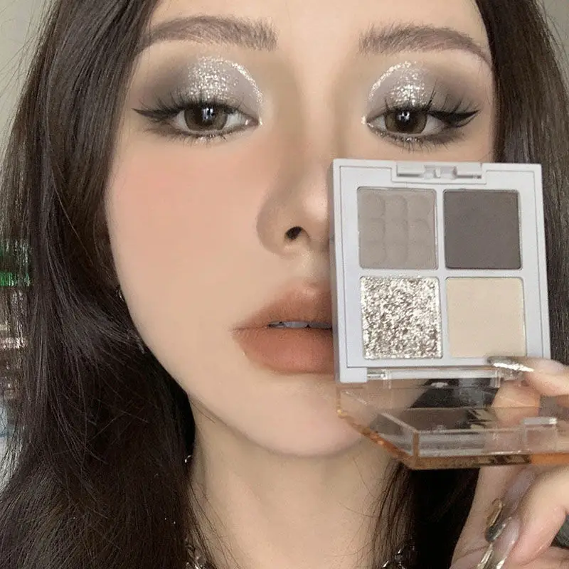 New Four-color Eyeshadow Sesame Plate Pearlescent Matte Sparkle Makeup Beauty & Health