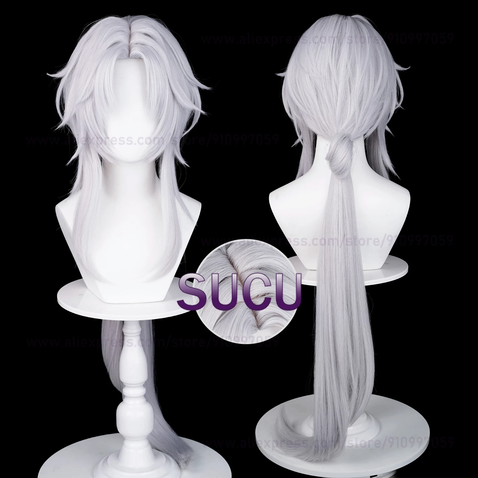 Honkai Star Rail YingXing Cosplay Wig White Blade 100cm Silver White Hair  Heat Resistant Synthetic Wigs + Wig Cap