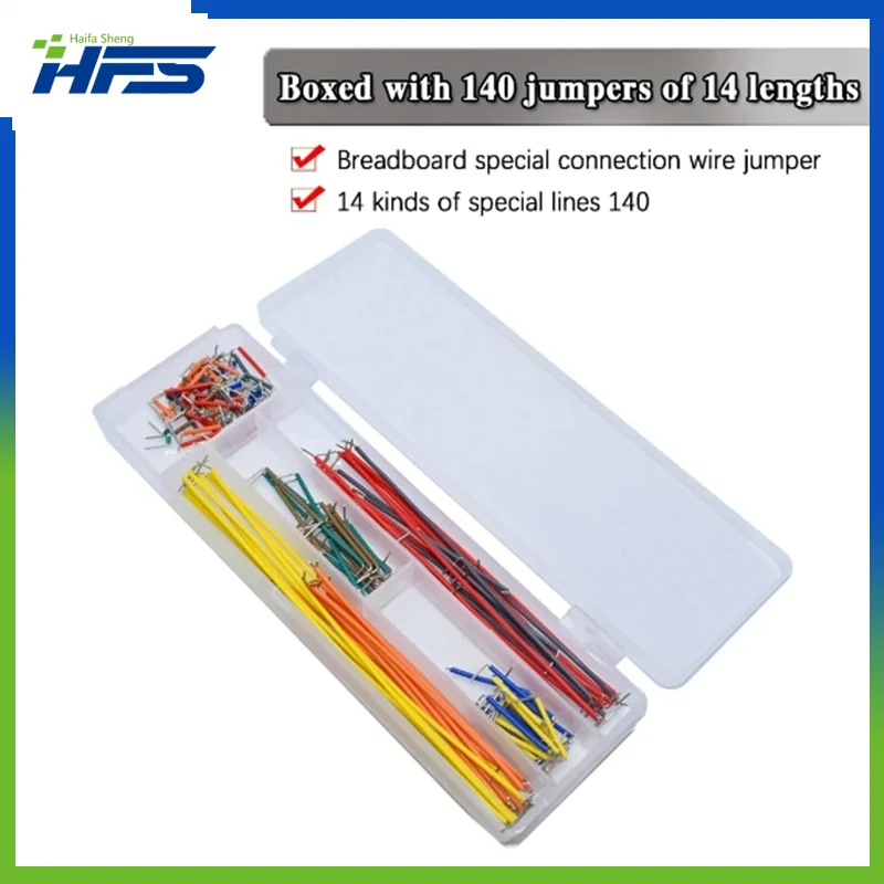 

Hot Sell 140 pcs U Shape Solderless Breadboard Jumper Cable Wire Kit For Arduino Shield For raspberry pi Drop Shipping