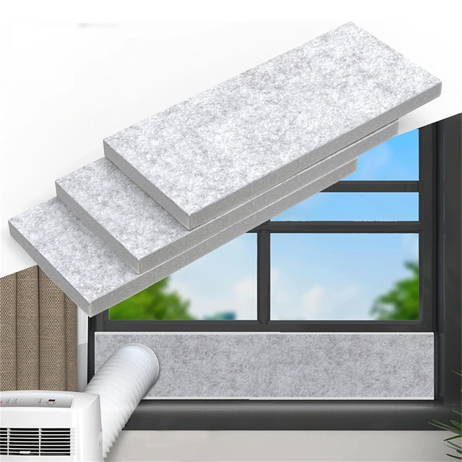 Adjustable Foam Panel Window Insulation Strip Portable Ac Sealing Board Noise Reduction Weatherproof Plug Mobile Air Conditioner