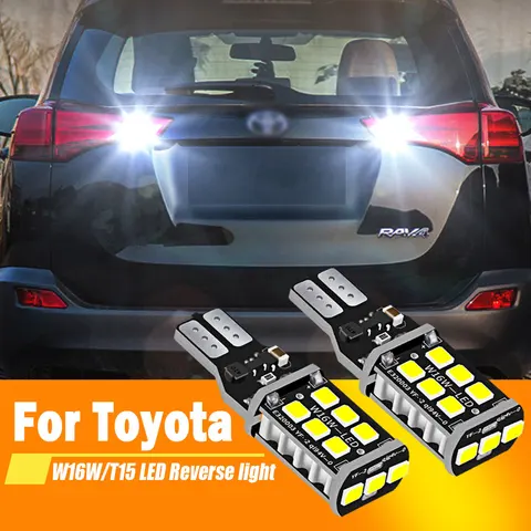2x для Toyota Rav4 2005 2006 2007 2008 2009 2010 2011 2012 светодиодный фонарь заднего хода W16W T15 921 Canbus белый