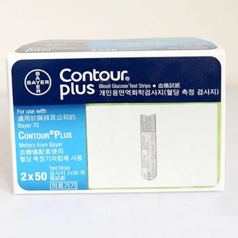 Bayer Contour Plus Blood Glucose Meter For Blood Glucose Meter Kit 50pcs/kit 100pcs