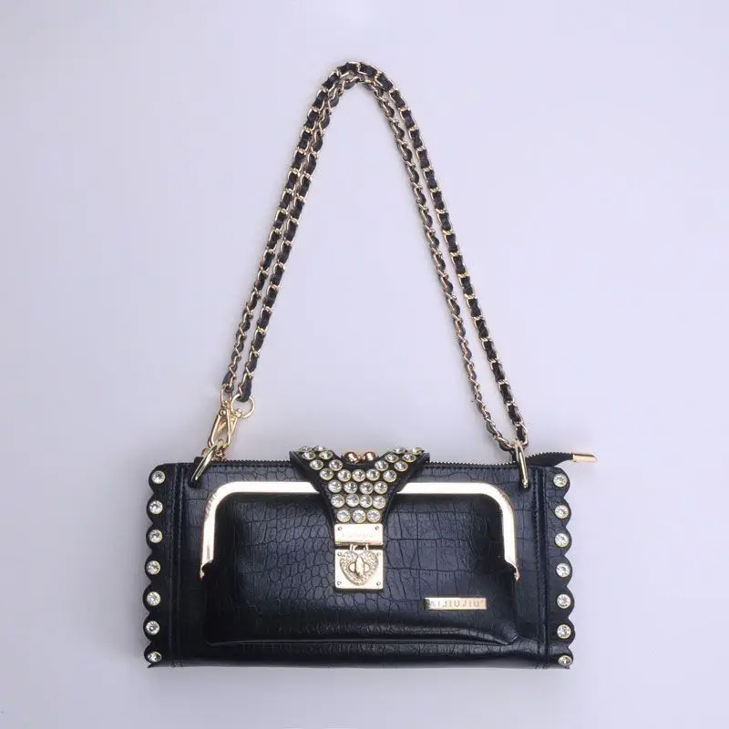 

Сумка-мессенджер с крокодиловым узором, инкрустированная бриллиантами, маленькая сумка для мобильного телефона, женская летняя маленькая сумка, женская индивидуальная сумка в стиле ретро