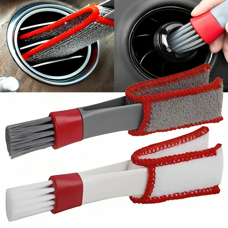 

Car Double Head Brushes Air Vent Cleaning Conditioner Grille Duster Wipe Auto Detailing Cleaner Car Interior Cleaning Tools