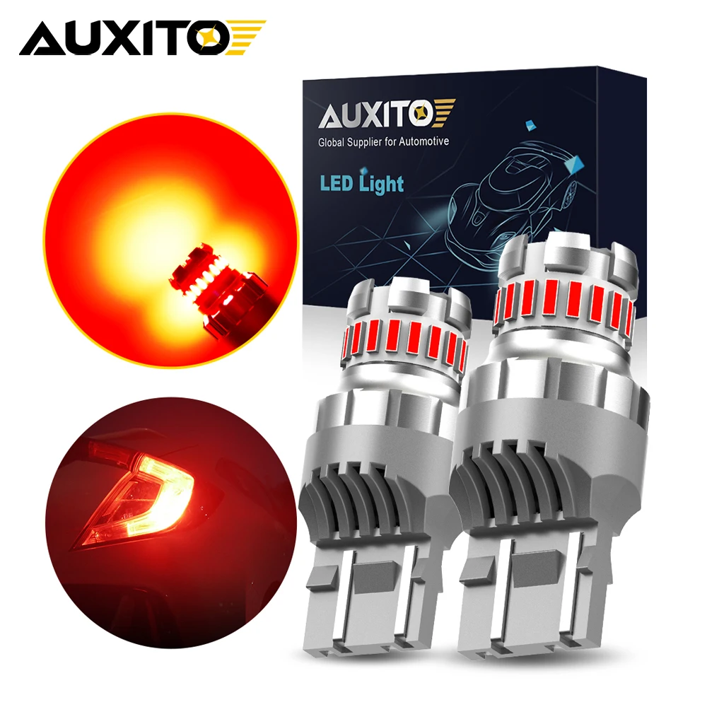 AUXITO 2Pcs T20 7443 LED Canbus W21/5W 7440 W21W LED Bulb Red 6500K White Car Reverse Daytime Running Position Parking Light DRL