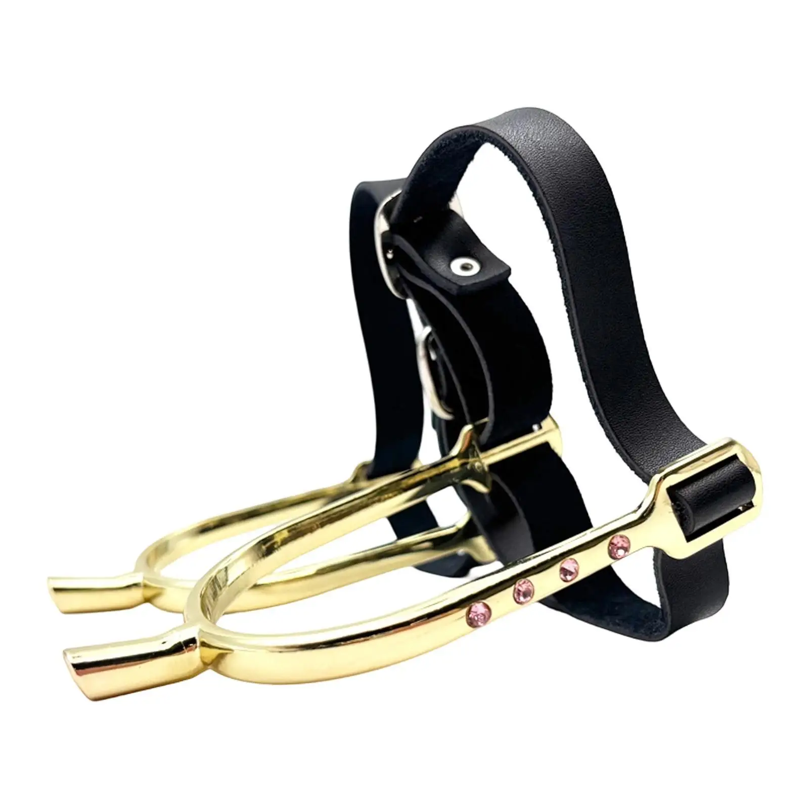 Equestrian Horse Boot Spurs with Rhinestone Decoration Training Accessories for Men Women Lovers