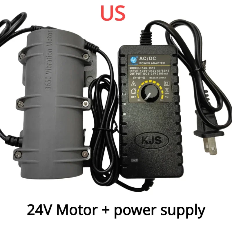 DC 12V/24v vibration motor massage medical bed vibrator double eccentric vibration equipment vibrating screen motor power supply