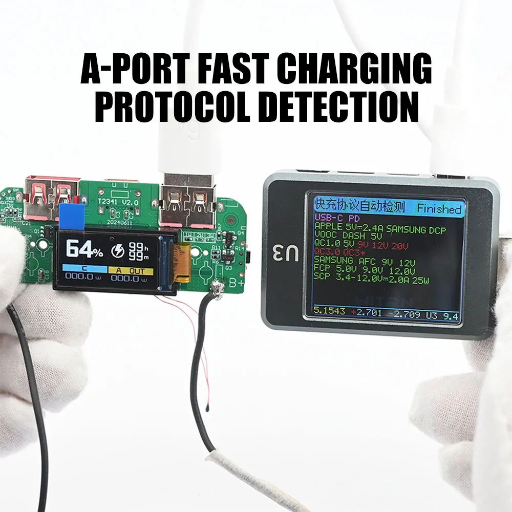 22.5W Fast Charging Module with TFT Display PD QC 20W Dual USB and Type-C for iPhone Samsung Huawei Phone DIY Power Bank Board image 4