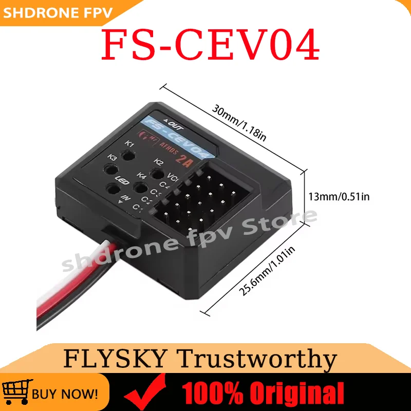 

FLYSKY FS-CEV04 4-Channel Receiver I.bus Lightweight Design Serial Bus Receiver for RC Car Model RC Boat Model Accessories