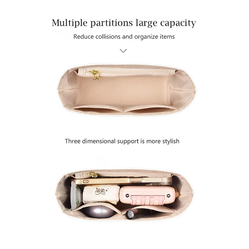 EverToner Per Borsa Roseau a lungo termine Borsa con inserto in carta Dupont Borsa con inserto per riporre borse per trucco Supporto Shaper Organizer Accessorie