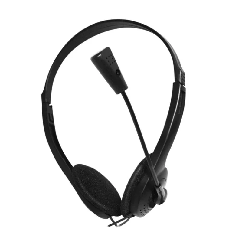 Auriculares estéreo con cable de 3,5mm con micrófono, diadema ajustable con cancelación de ruido para ordenador, portátil, PC de escritorio