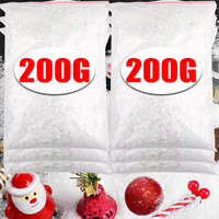 Artificial Fake Snow Christmas Snow Powder Winter Snowflake Decor for DIY Crafts Village Displays Holiday Xmas Party Favors
