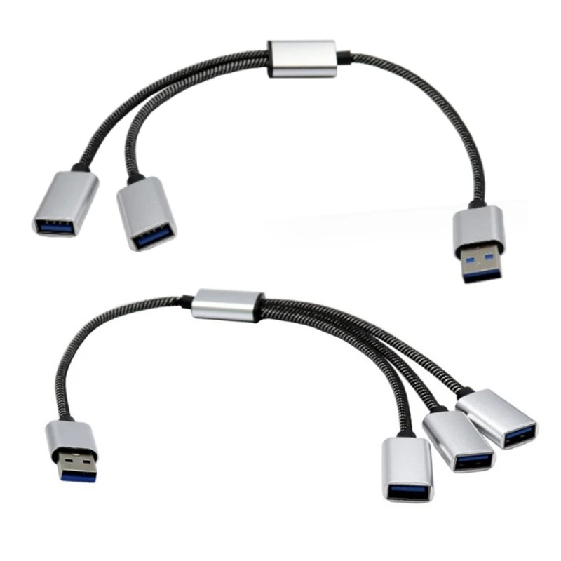 30/50/100cm USB Splitter Cable USB Male to 3/2 USB 2.0 Female Extension Cord ,USB Port Hub Data Power Split Adapter