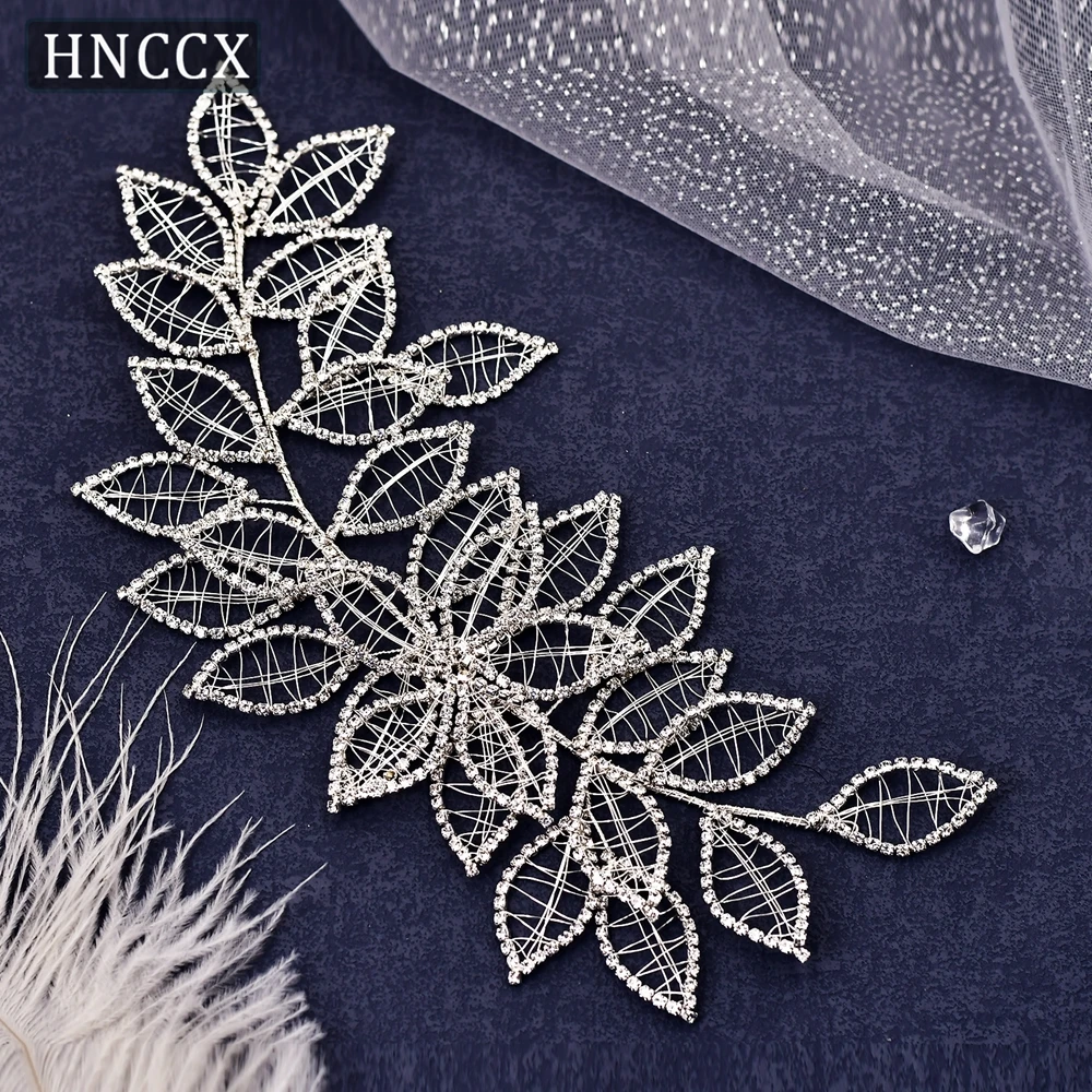 HNCCX Strass Hoofdband Bruid Bruiloft Legering Bladeren Bruidsmeisje Haarhoepels Schoonheid Sieraden Accessoires Handgemaakte Hoofddeksels CP256