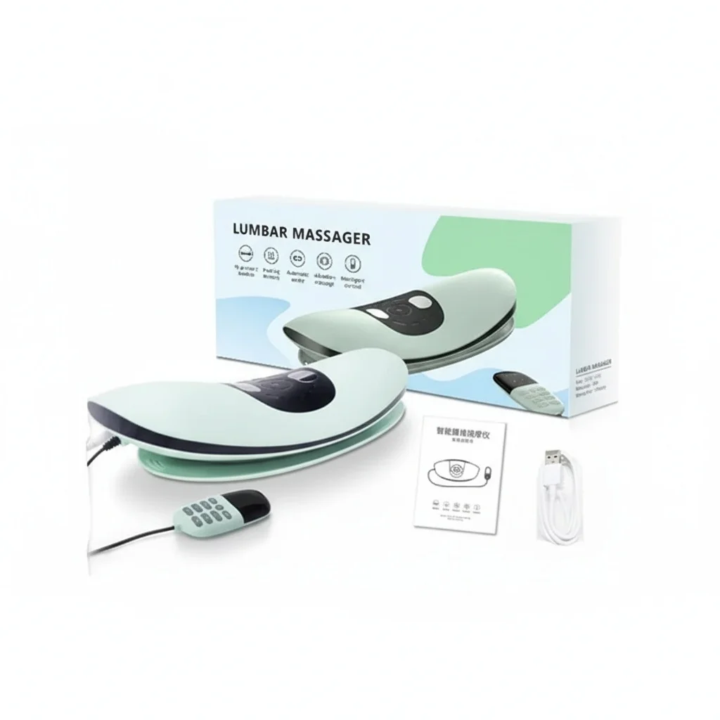 

Lumbar Massager for Lumbar Pain Relief, Physiotherapy Lumbar Traction Device, Neck and Waist Massage Cushion, Spine Correction