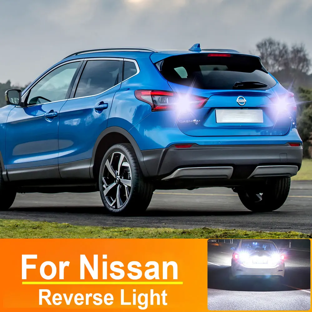 

2pcs Reverse Light Bulb Car Back Up Lamp For Nissan Qashqai J11 X Trail T32 Pathfinder R52 Juke Note W16W T15 921 912 LED Canbus
