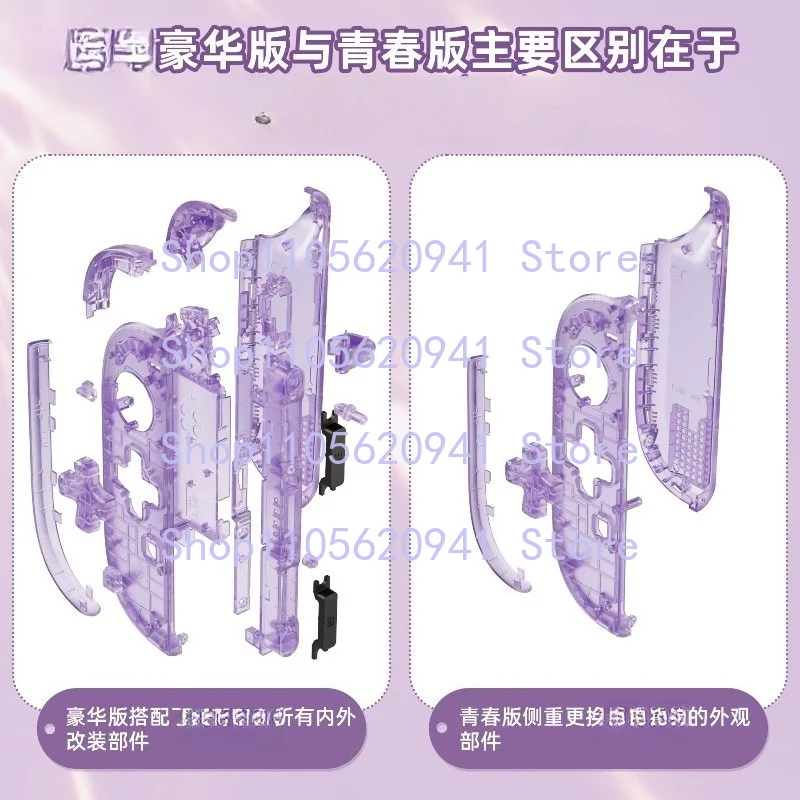 SSS   For Switch 2 NS2 For JoyCon D-Pad Version Clear Replacement Housing Multiple Colors   （Does not include handle）