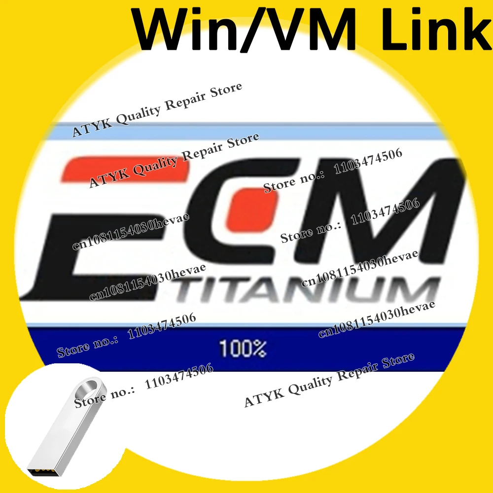 Software Diagnostico ECM Titanium 1.61 VM Win per Auto con 26000+ Driver e Strumento ECU per Riparazione e Tuning