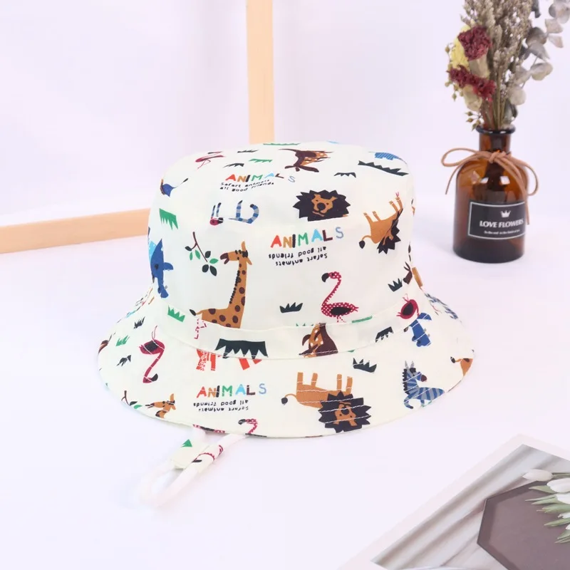 Cappelli a secchiello per bambini Panama Estate Neonate Cappello Ragazzi Berretto da pescatore Zoo Beach Swim Safari Secchio Bambino Baby Beach Sun Cap
