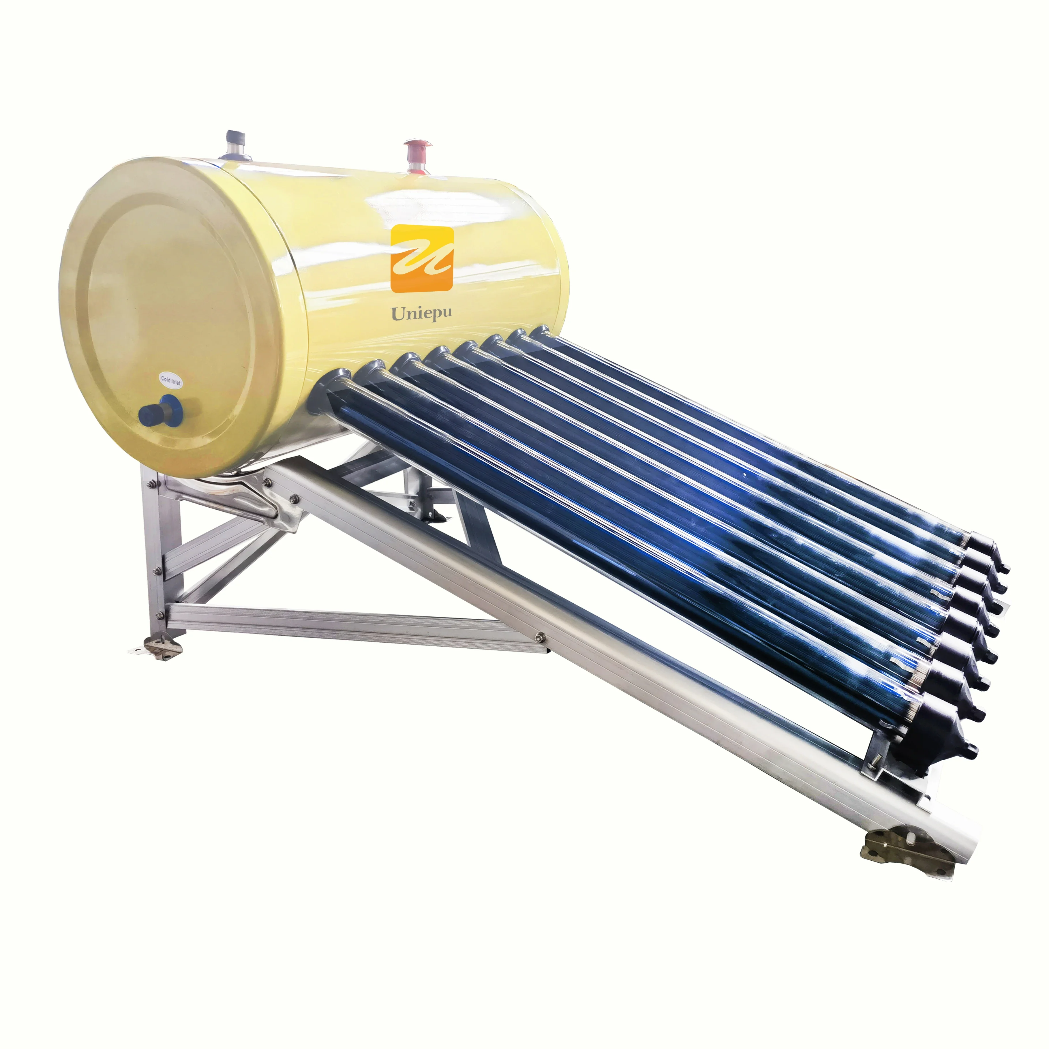 Mini No Pressure Solar Water Heater Galvanized Steel SUS304 Non-pressure Camping 200 Liter Stainless Steel