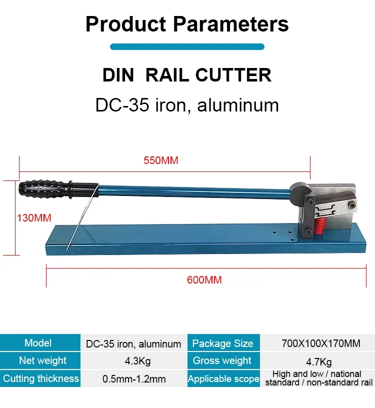 

Brand New DC-35SA Steel and Aluminum Din Rail Cutter